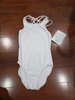 NWT Lefty White crossback one piece swim suit